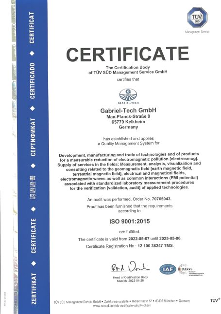 Certificat ISO 9001:2015 / 2022-2025