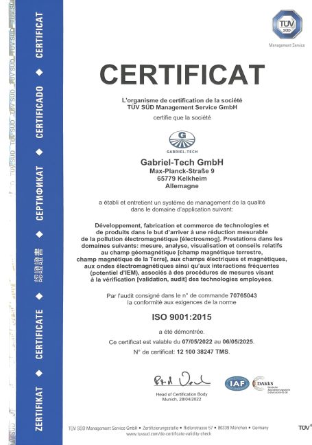 Certificat ISO 9001:2015 / 2022-2025