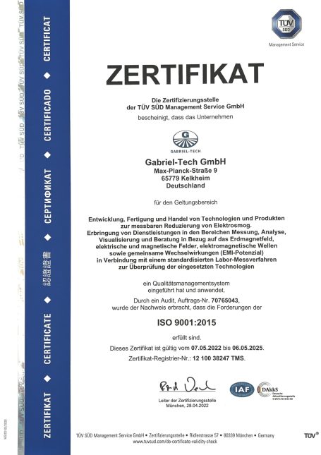 Certificat ISO 9001:2015 / 2022-2025